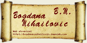 Bogdana Mihailović vizit kartica